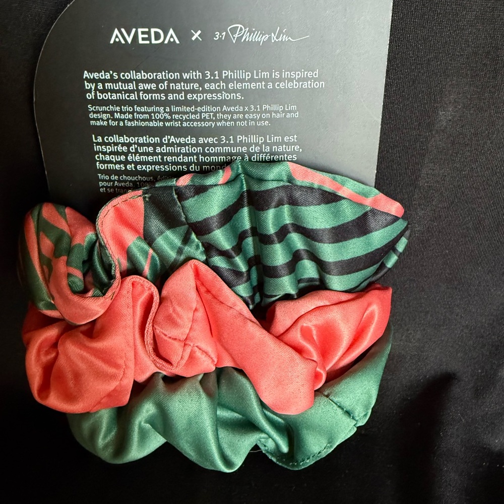Aveda X 3.1 Phillip Lim Limited Edition Hair Scrunchie Trio. NEW - Picture 2 of 3
